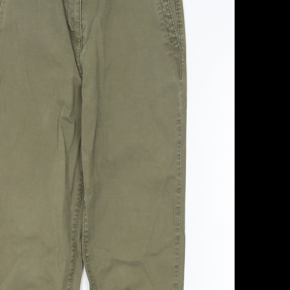 NEXT Womens Green  Denim Chino Trousers Size 12 L27 in