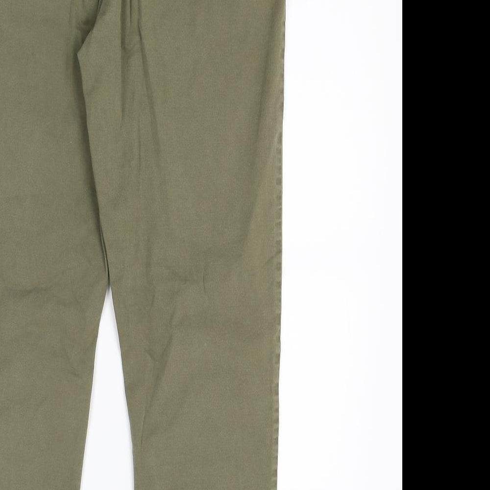 NEXT Womens Green  Denim Chino Trousers Size 12 L27 in