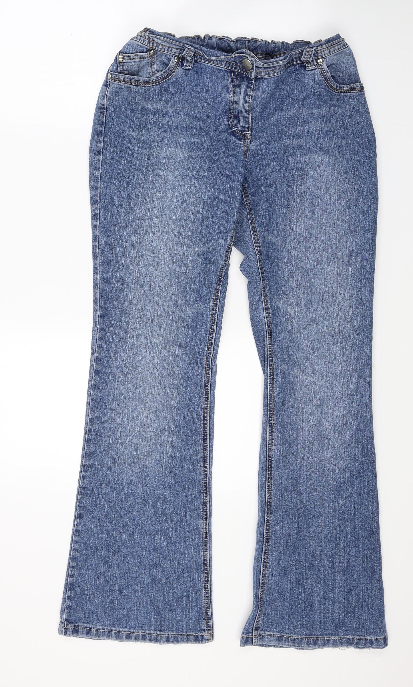 Dorothy Perkins Womens Blue  Denim Bootcut Jeans Size 12 L29 in