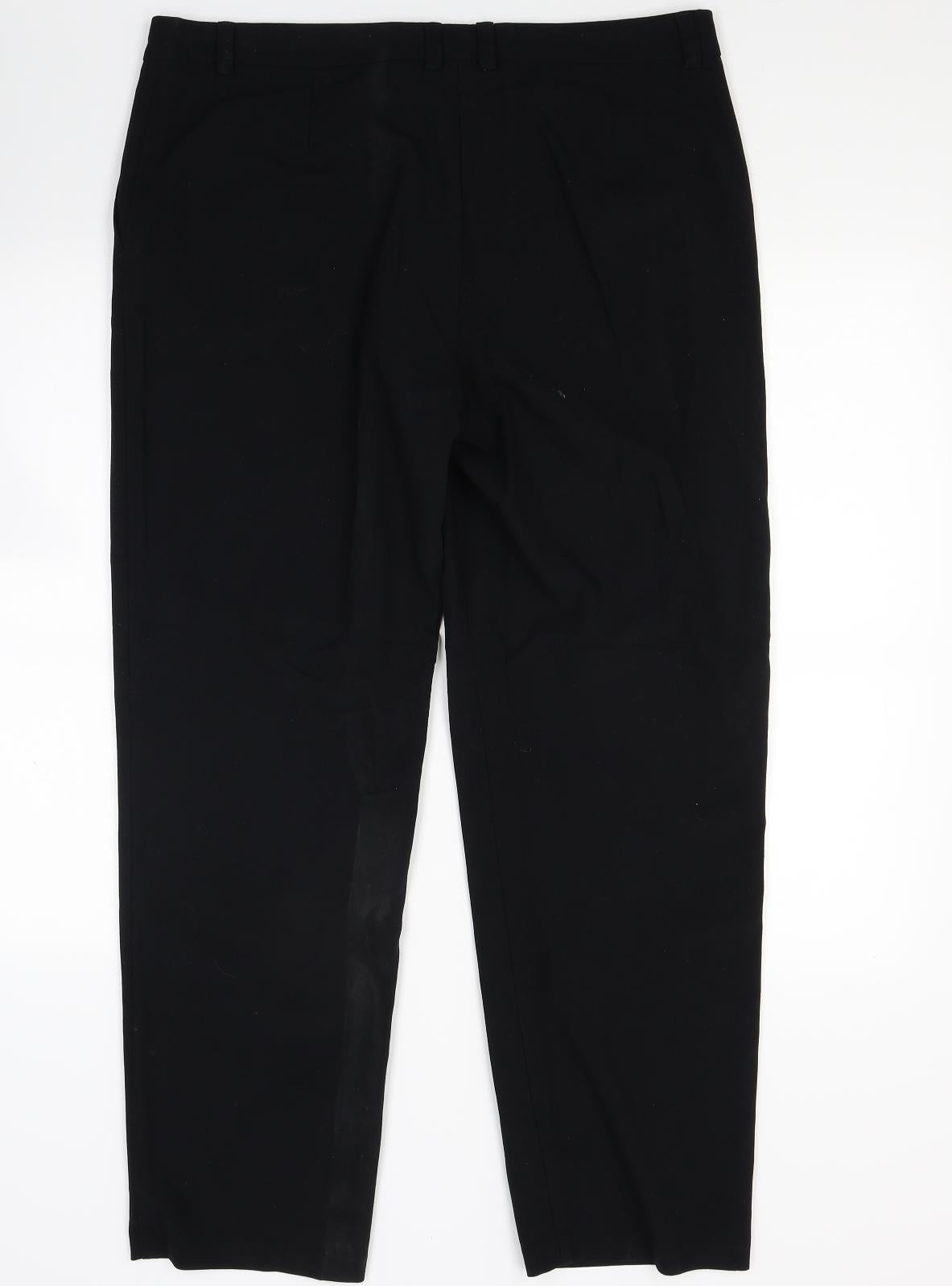 Marks and Spencer Womens Black   Trousers  Size 16 L28 in
