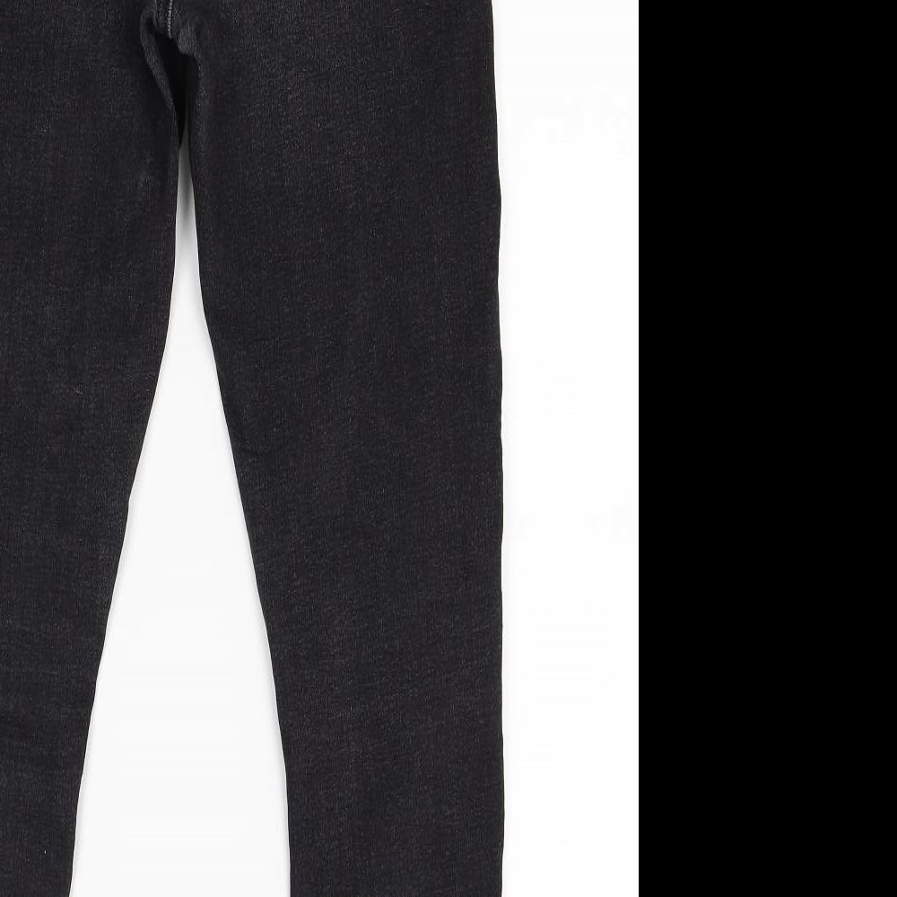 Primark Womens Black  Denim Skinny Jeans Size 14 L28 in
