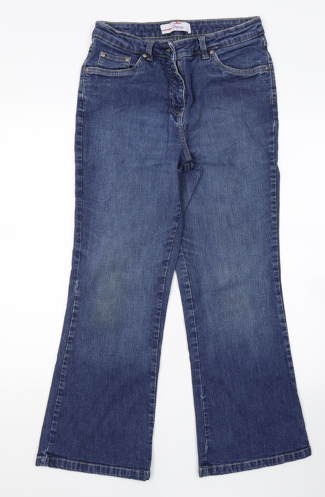 Papaya Womens Blue  Denim Bootcut Jeans Size 12 L25 in