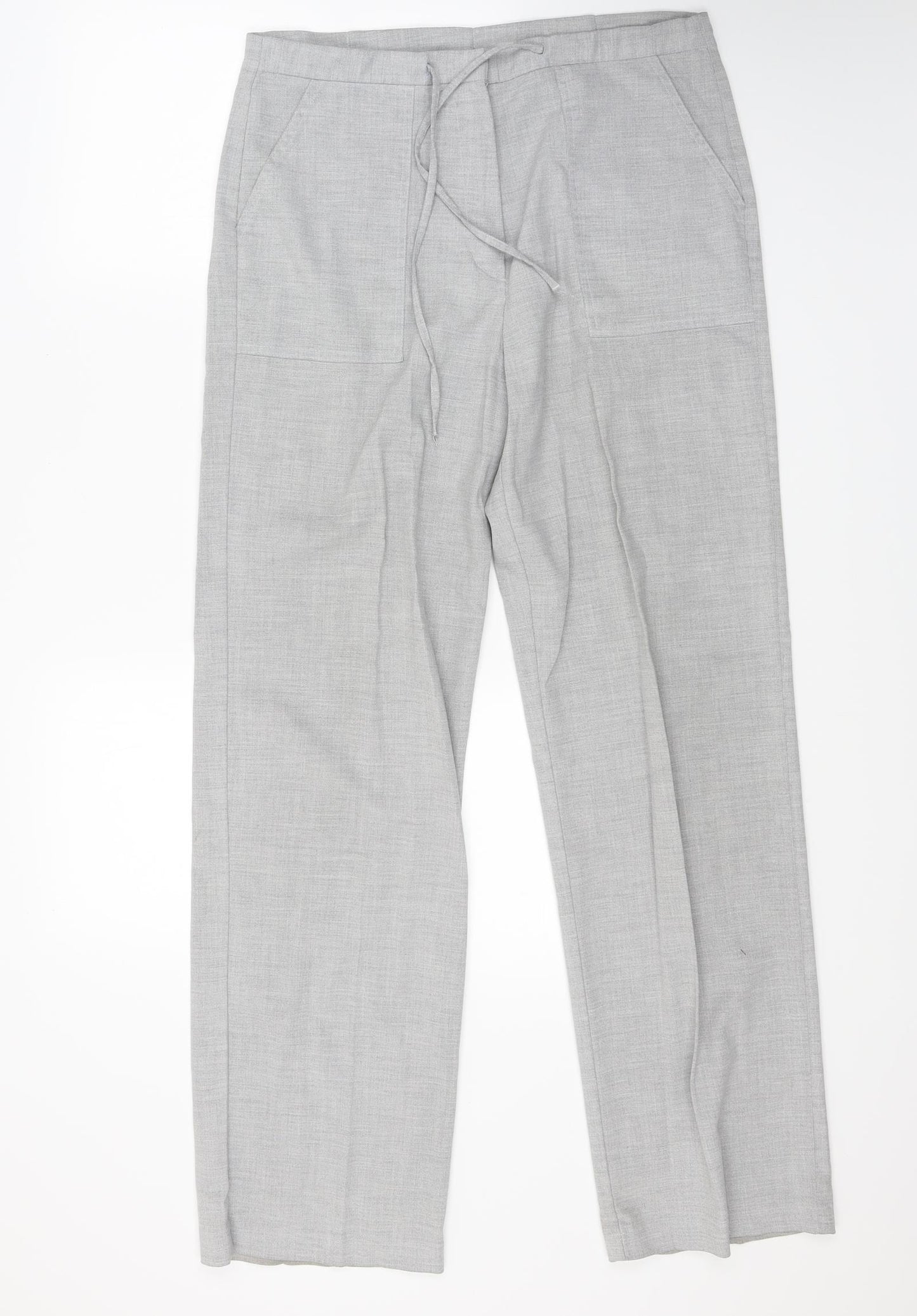 For Women Womens Grey   Trousers  Size 12 L29 in