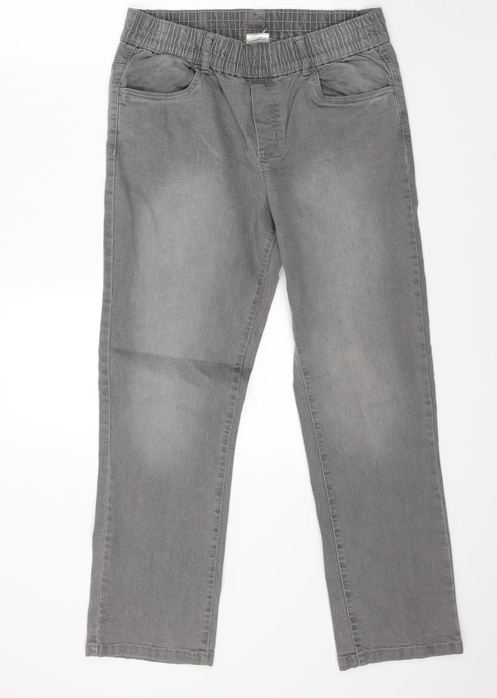 Preworn Womens Grey  Denim Jegging Jeans Size 14 L26 in