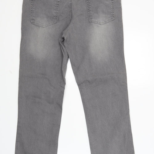 Preworn Womens Grey  Denim Jegging Jeans Size 14 L26 in