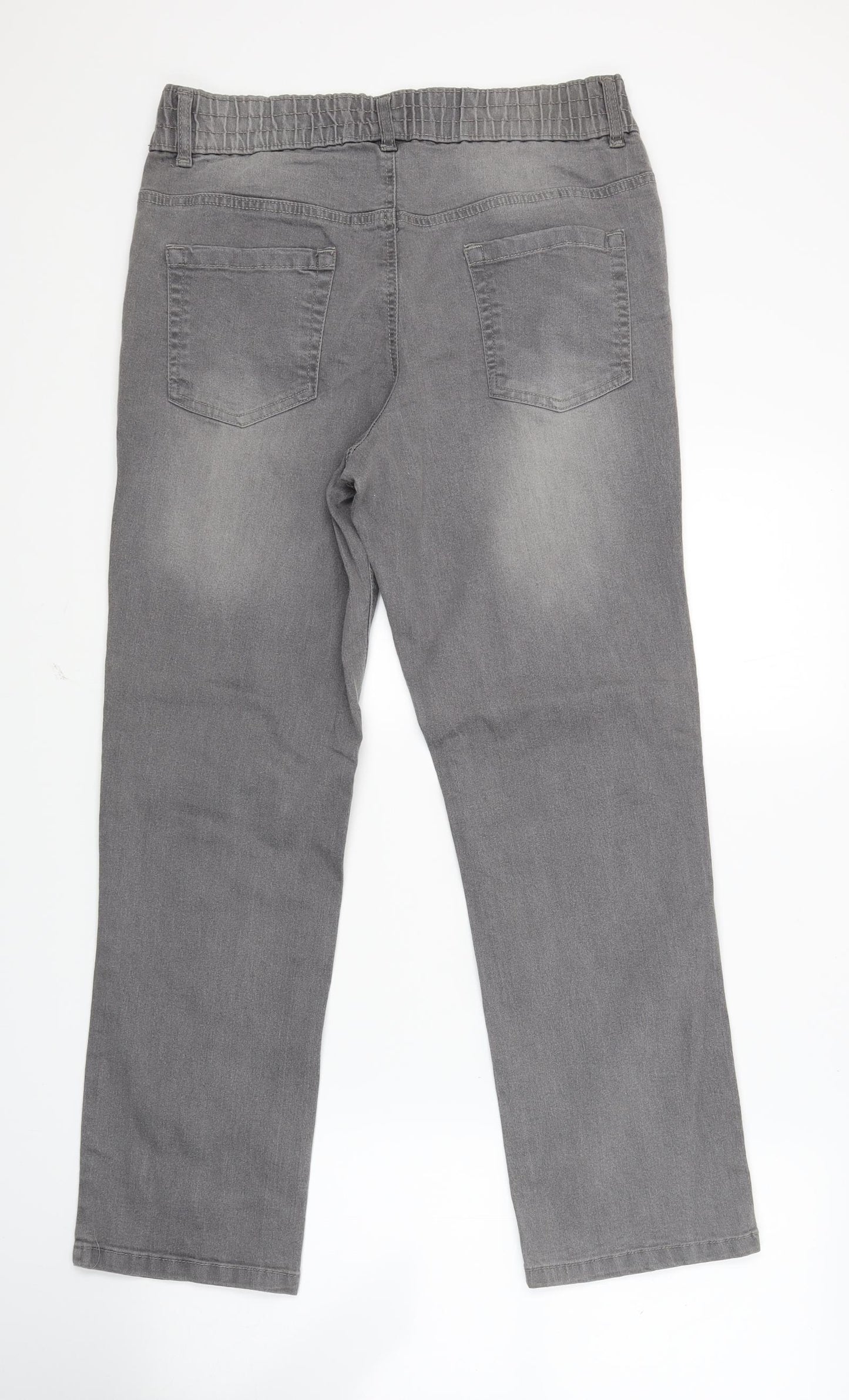Preworn Womens Grey  Denim Jegging Jeans Size 14 L26 in