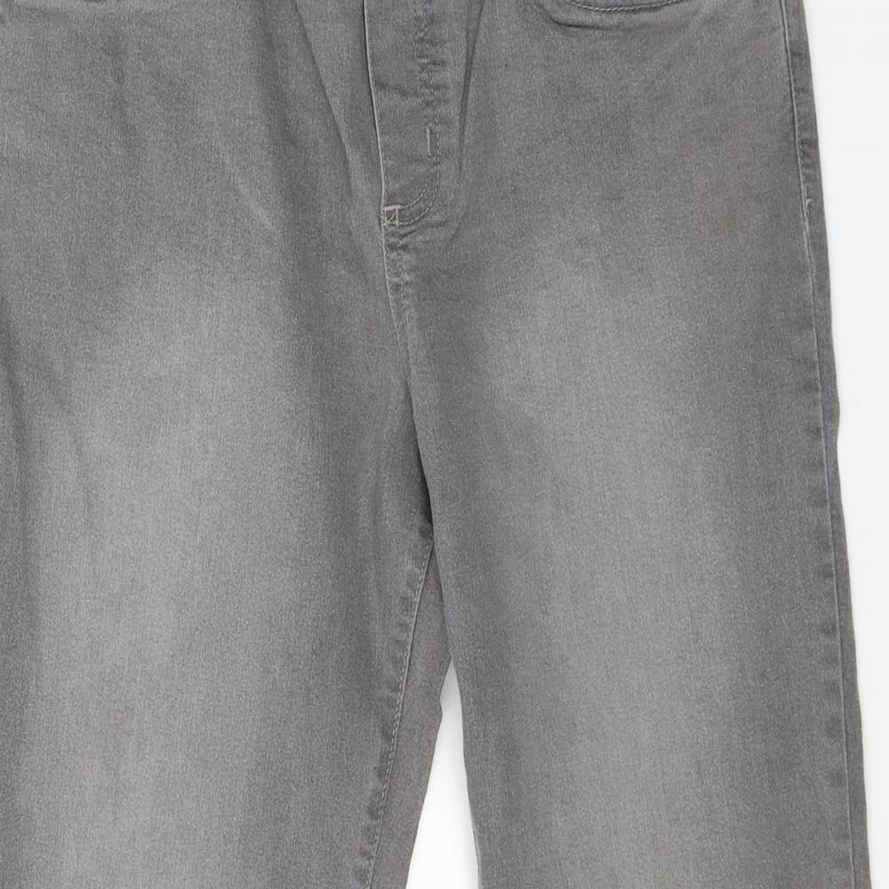 Preworn Womens Grey  Denim Jegging Jeans Size 14 L26 in