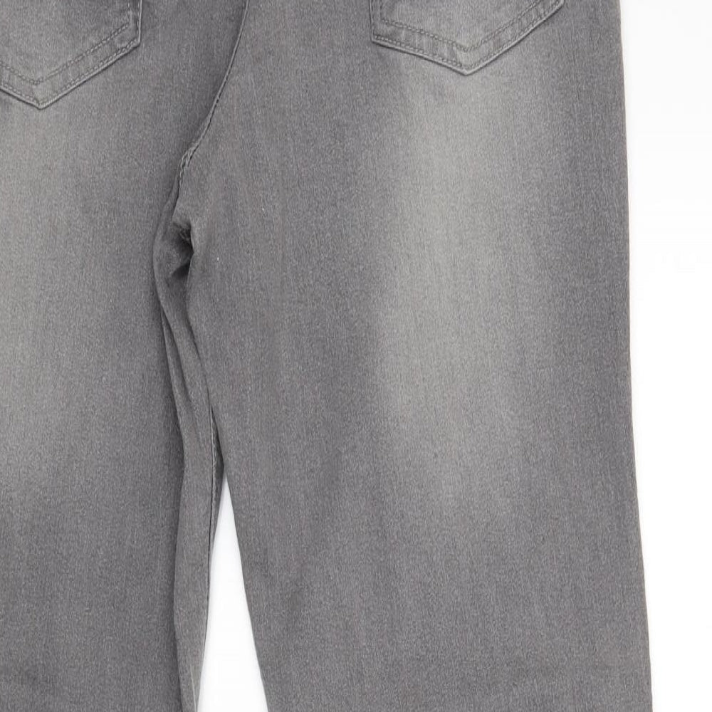 Preworn Womens Grey  Denim Jegging Jeans Size 14 L26 in