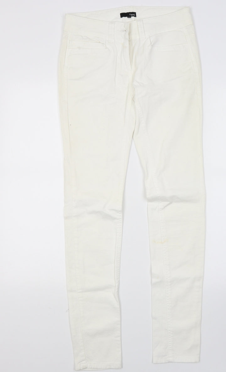 NEXT Womens White Denim Skinny Jeans Size 6 L29 in