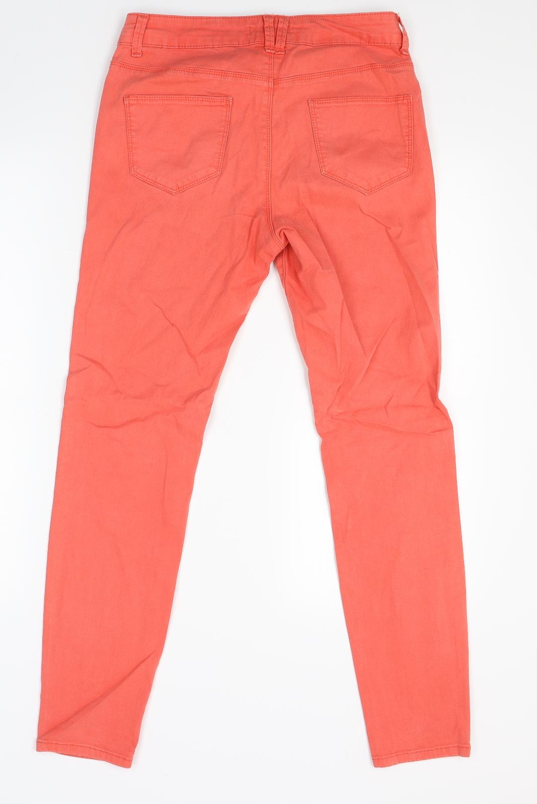 Marks and Spencer Womens Orange  Denim Skinny Jeans Size 10 L27 in