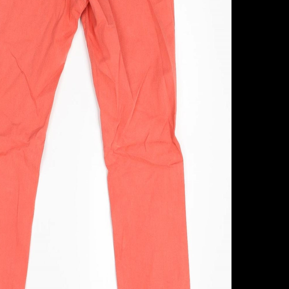 Marks and Spencer Womens Orange  Denim Skinny Jeans Size 10 L27 in