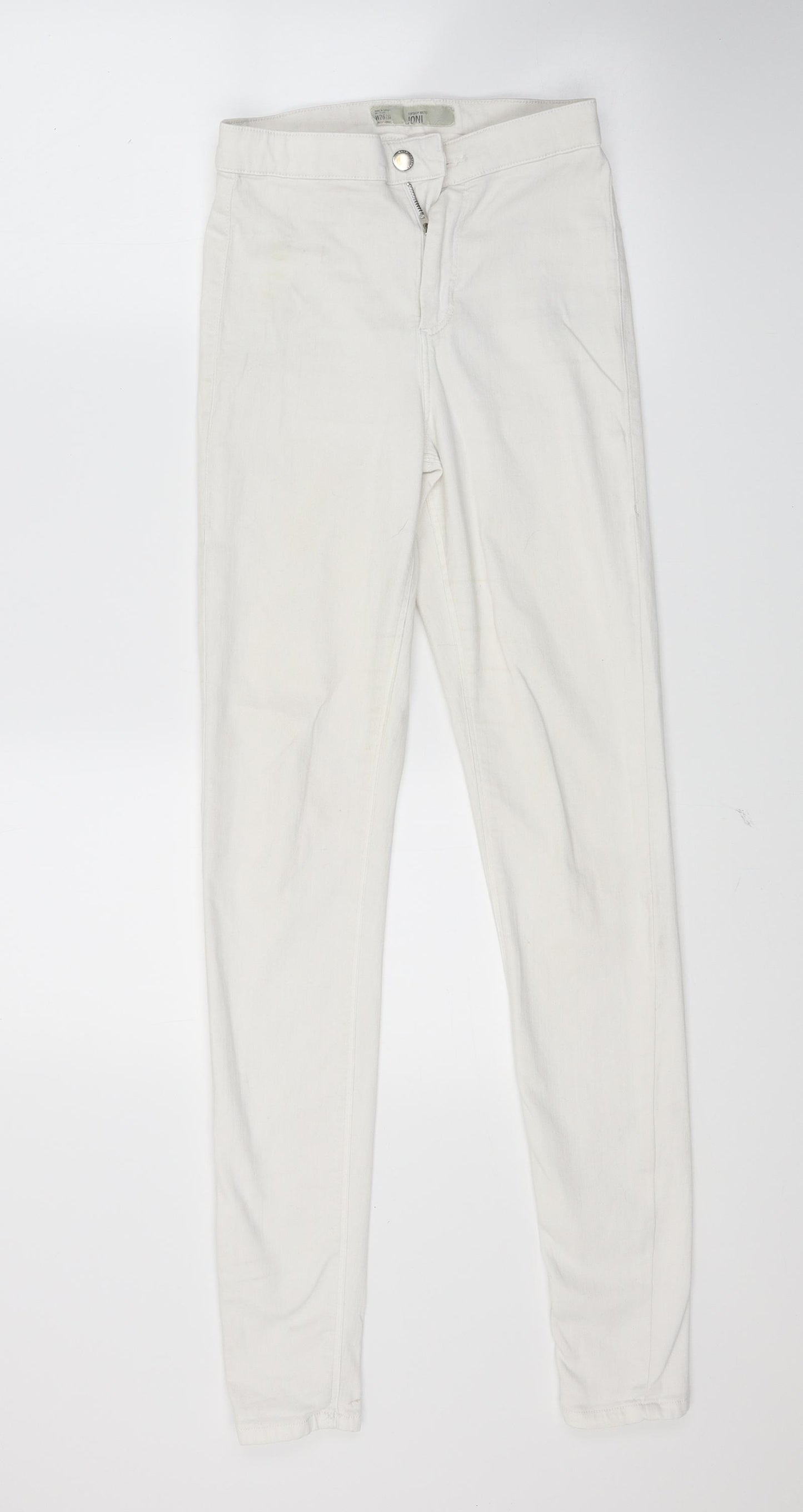 Topshop Womens White  Denim Jegging Jeans Size 26 in L29 in