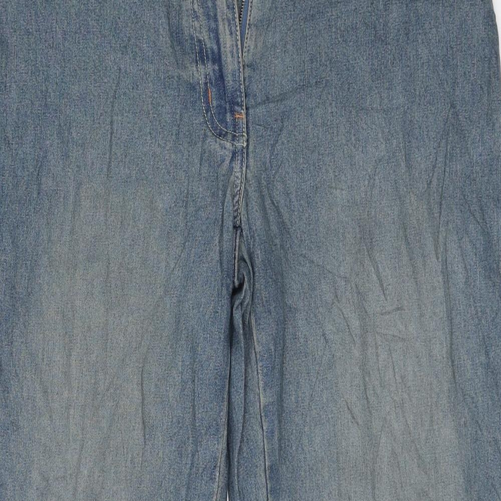 Lady m Womens Blue  Denim Cropped Jeans Size 16 L23 in