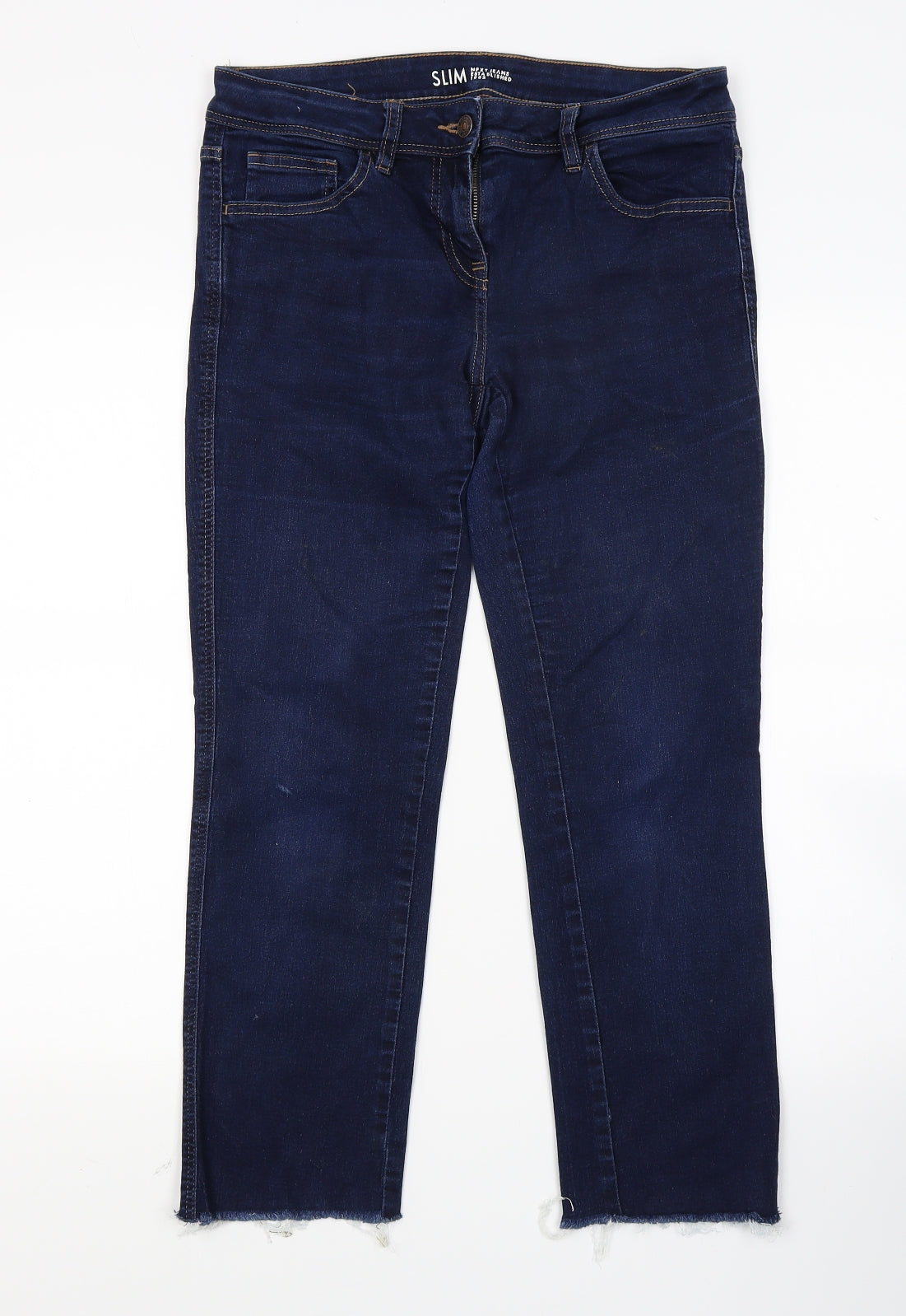 NEXT Womens Blue  Denim Cropped Jeans Size 12 L23 in