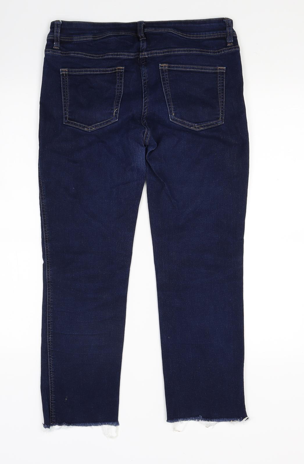 NEXT Womens Blue  Denim Cropped Jeans Size 12 L23 in