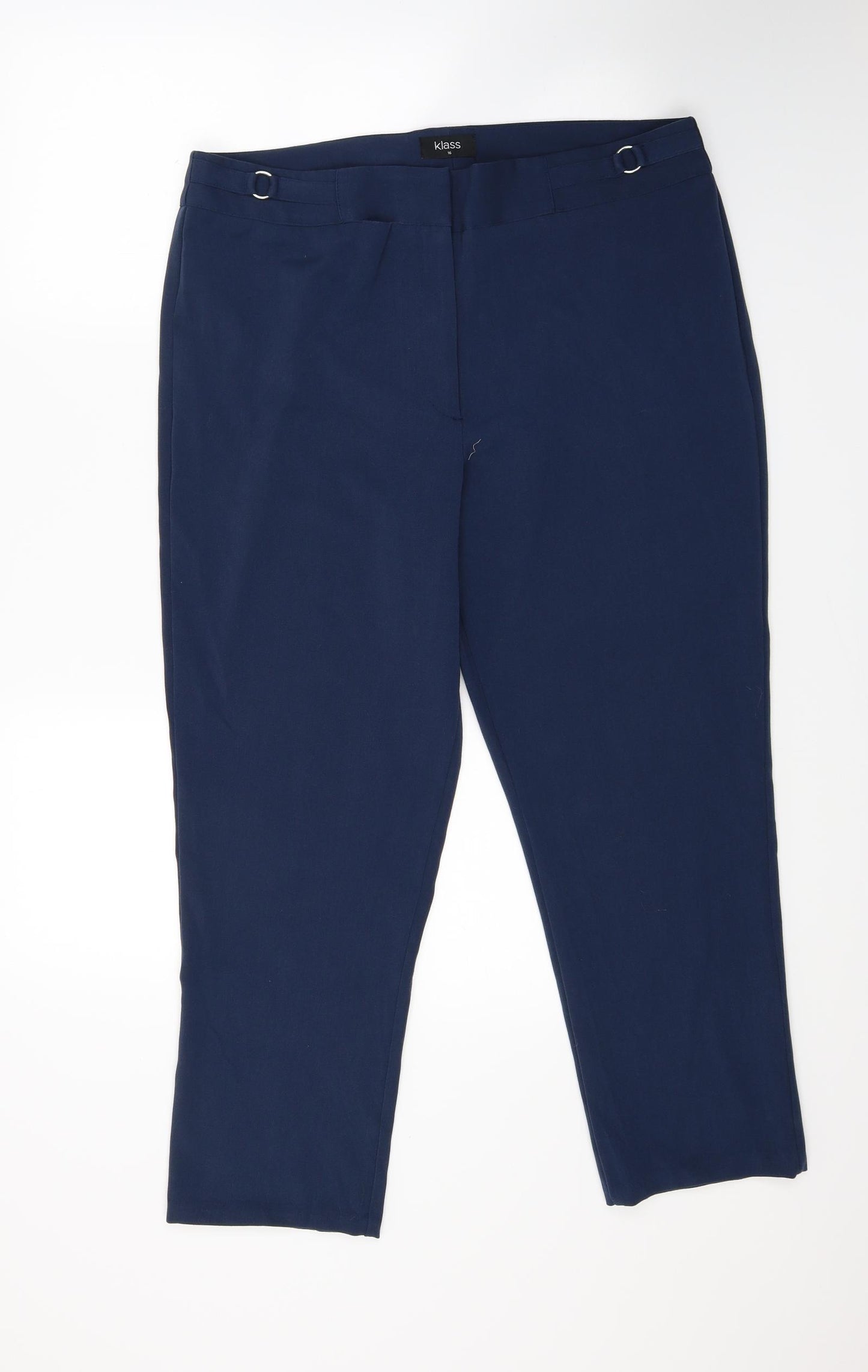 Klass Womens Blue   Capri Trousers Size 16 L23 in