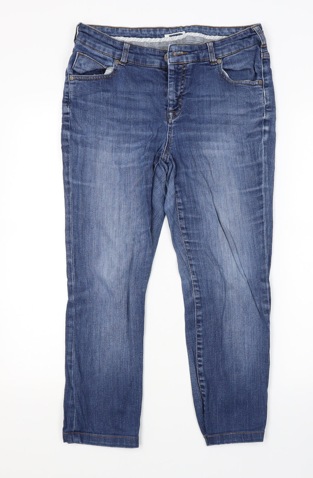 White Stuff Womens Blue  Denim Cropped Jeans Size 12 L21 in