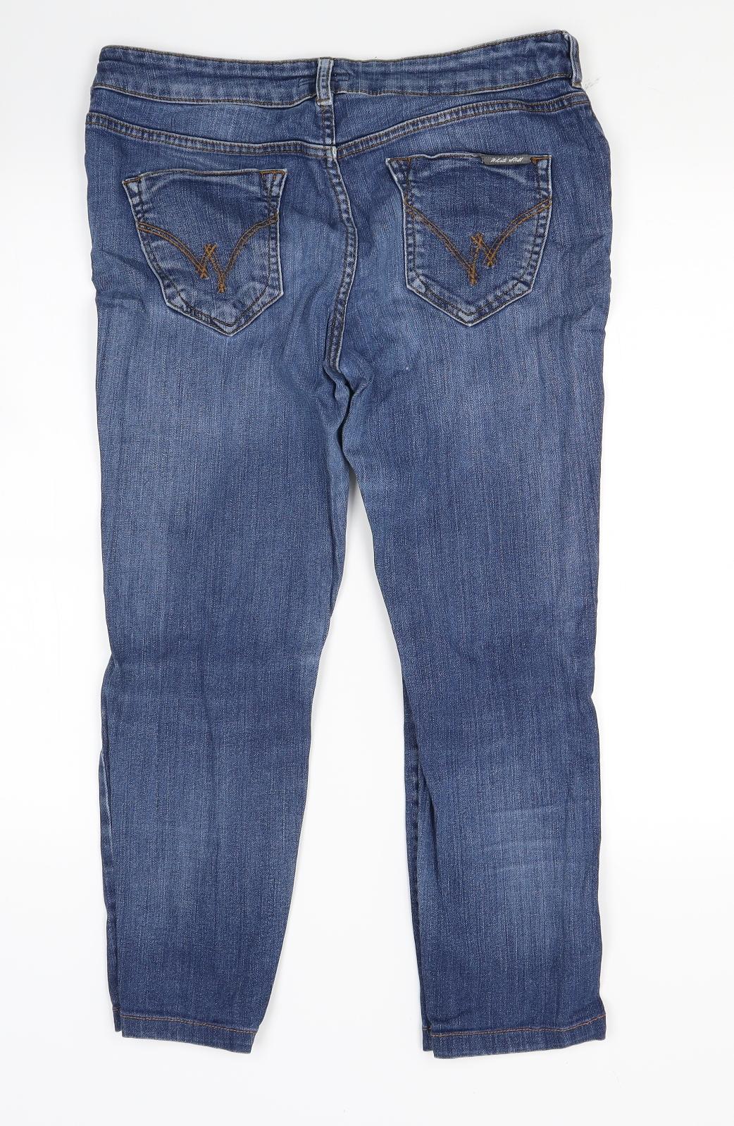 White Stuff Womens Blue  Denim Cropped Jeans Size 12 L21 in