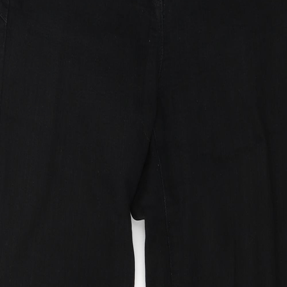 Womens Black  Denim Straight Jeans Size 14 L28 in