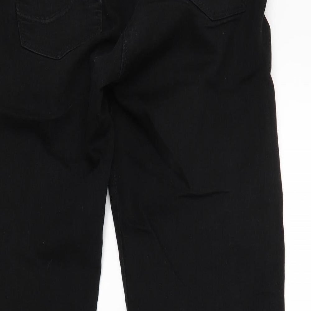 Womens Black  Denim Straight Jeans Size 14 L28 in