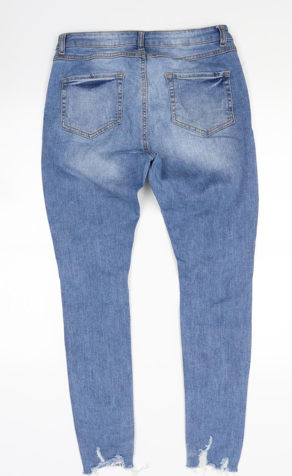 Primark Womens Blue  Denim Skinny Jeans Size 12 L26 in