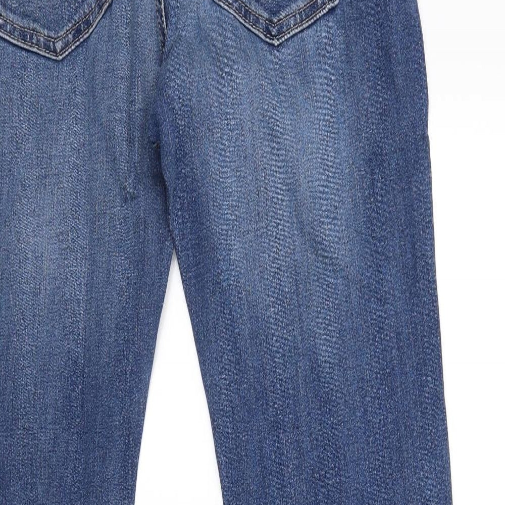 Marks and Spencer Womens Blue  Denim Straight Jeans Size 10 L26 in