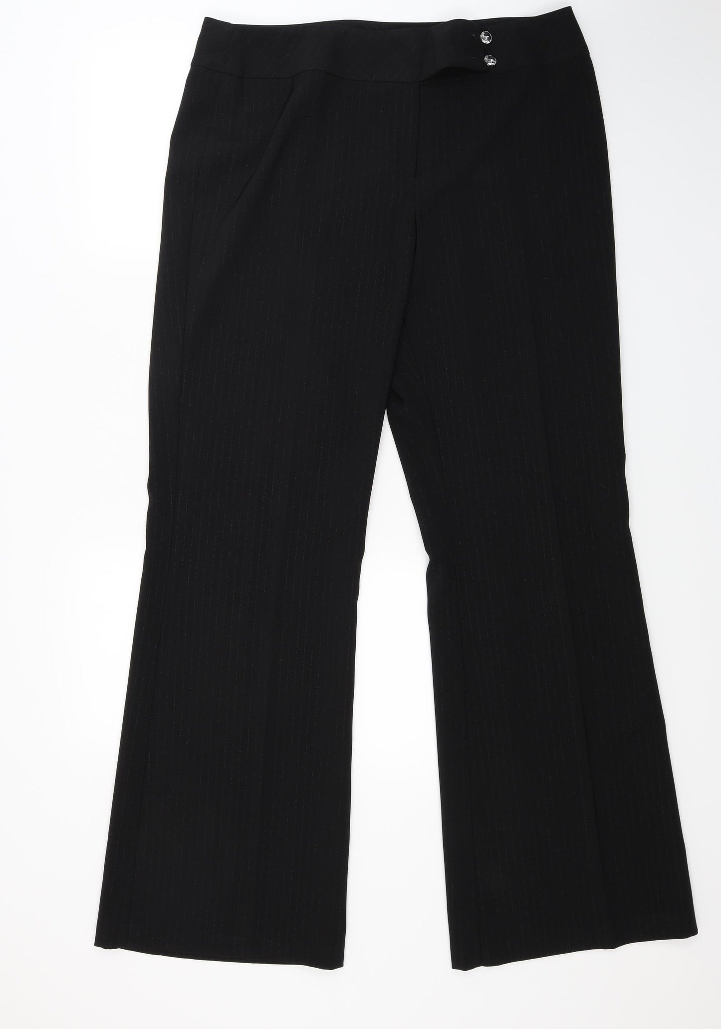 George Womens Black   Trousers  Size 16 L29 in