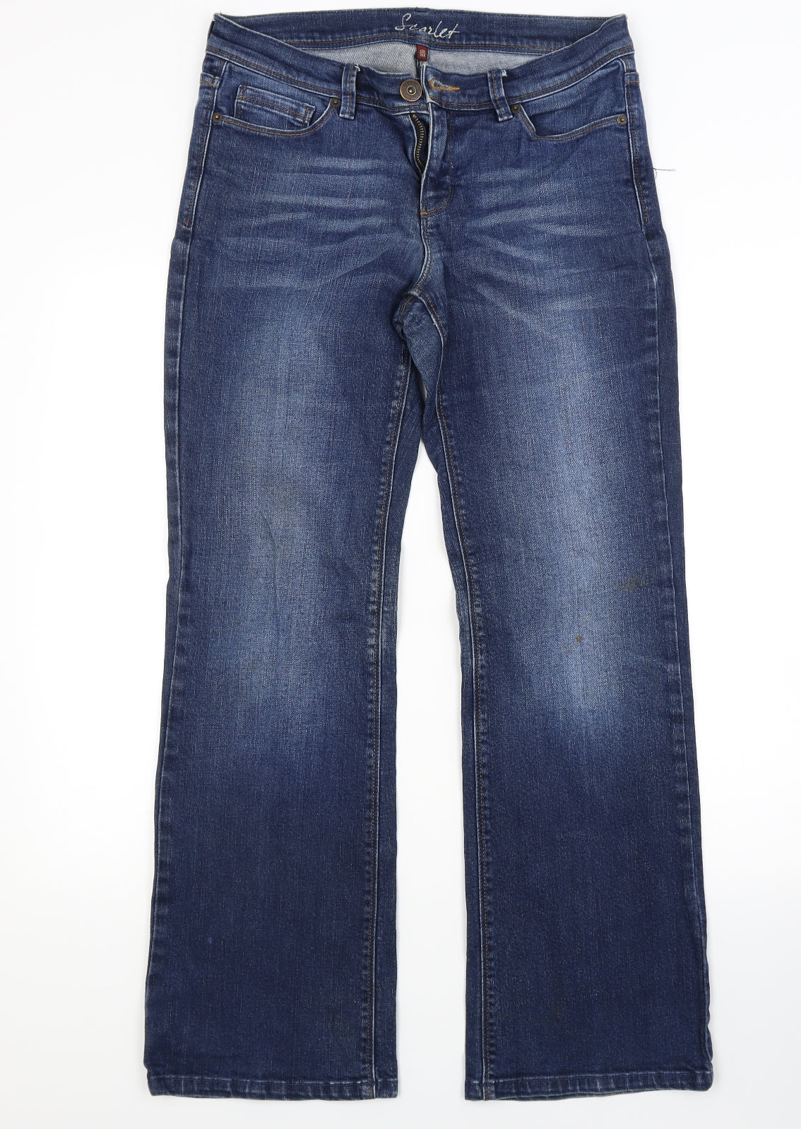 Scarlett Womens Blue  Denim Bootcut Jeans Size 12 L29 in
