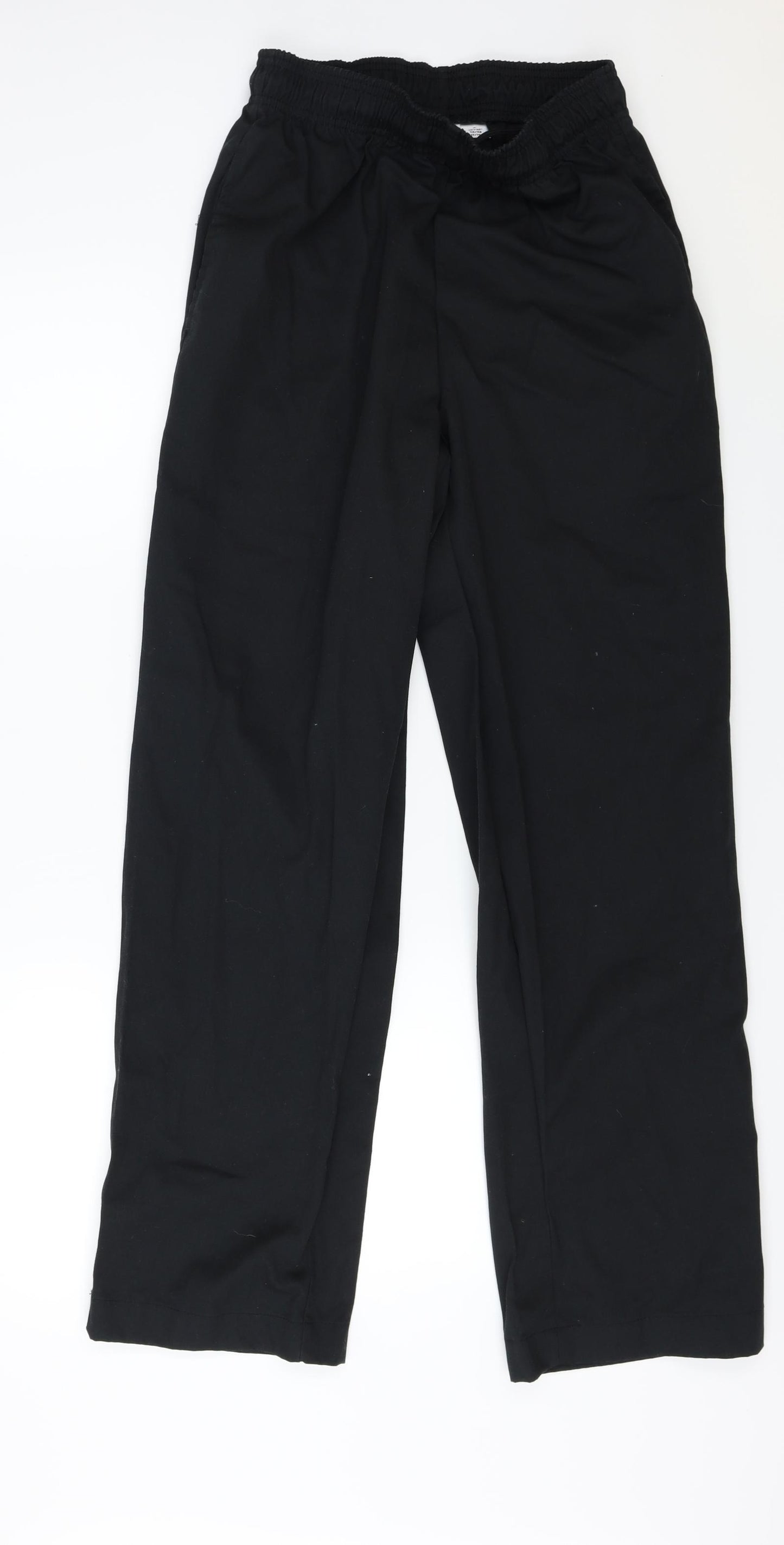 WHITES chefs clothing Mens Black   Trousers  Size S L32 in
