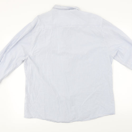 Easy  Womens Blue   Basic Button-Up Size XL
