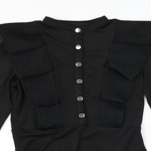 SheIn  Womens Black   Bodysuit One-Piece Size L