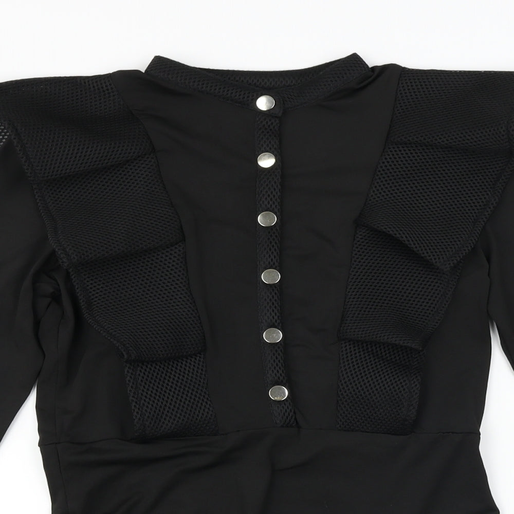 SheIn  Womens Black   Bodysuit One-Piece Size L