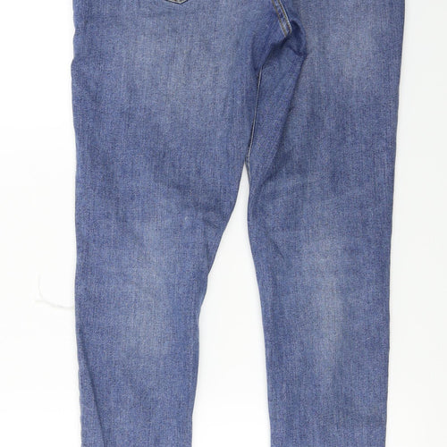 Denim & Co. Womens Blue Floral  Skinny Jeans Size 12 L26 in