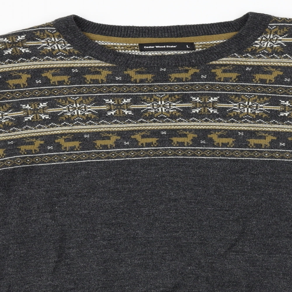 Cedar Wood State  Womens Grey   Pullover Jumper Size L