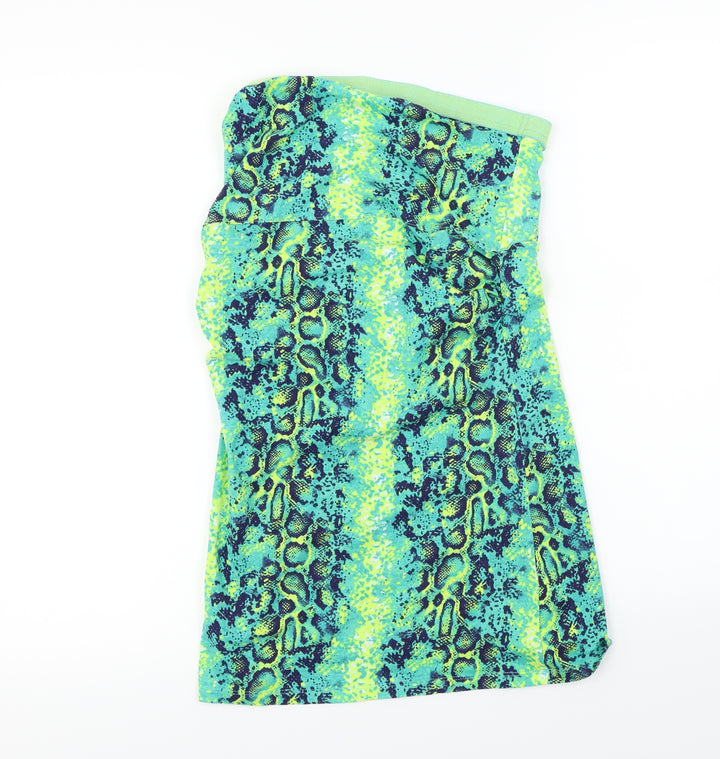 Matalan Womens Green Animal Print Bandage Skirt Size 14