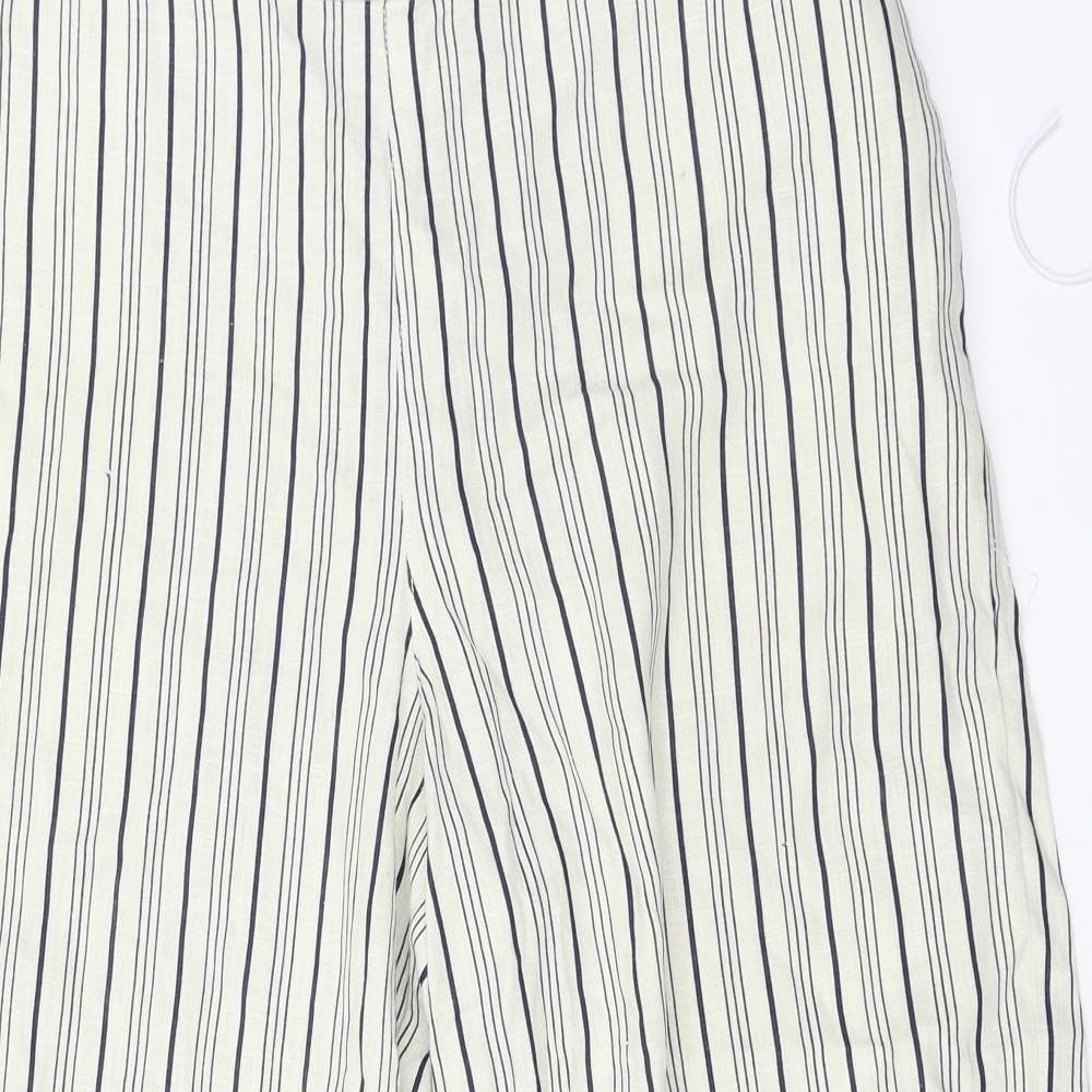 Atmosphere  Womens Ivory Striped  Trousers  Size 12 L21 in