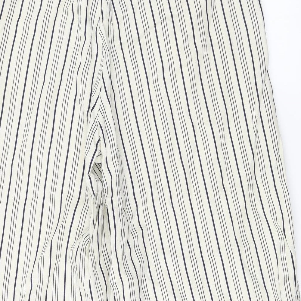Atmosphere  Womens Ivory Striped  Trousers  Size 12 L21 in