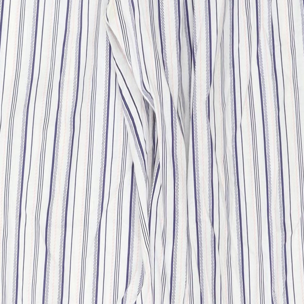 New Look  Womens White Striped  Trousers  Size 24 in L22 in