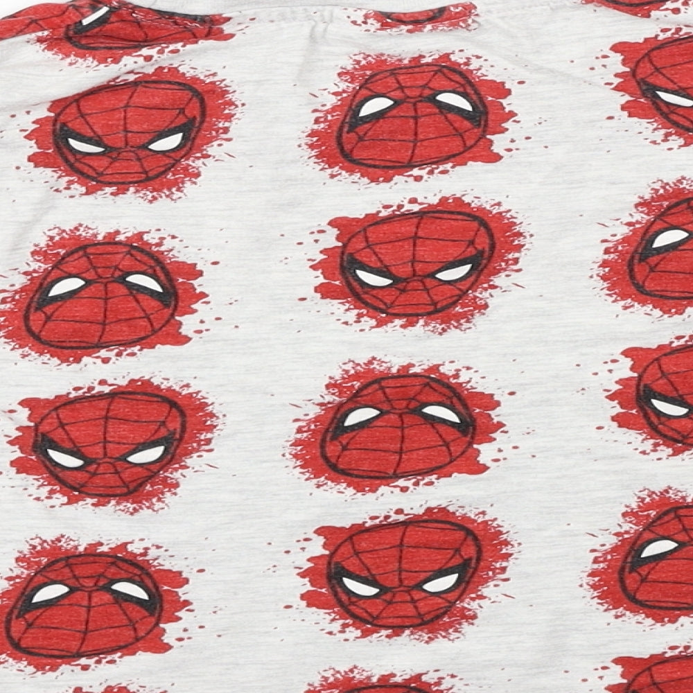Marvel Boys Grey   Basic T-Shirt Size 6-7 Years  - Spiderman