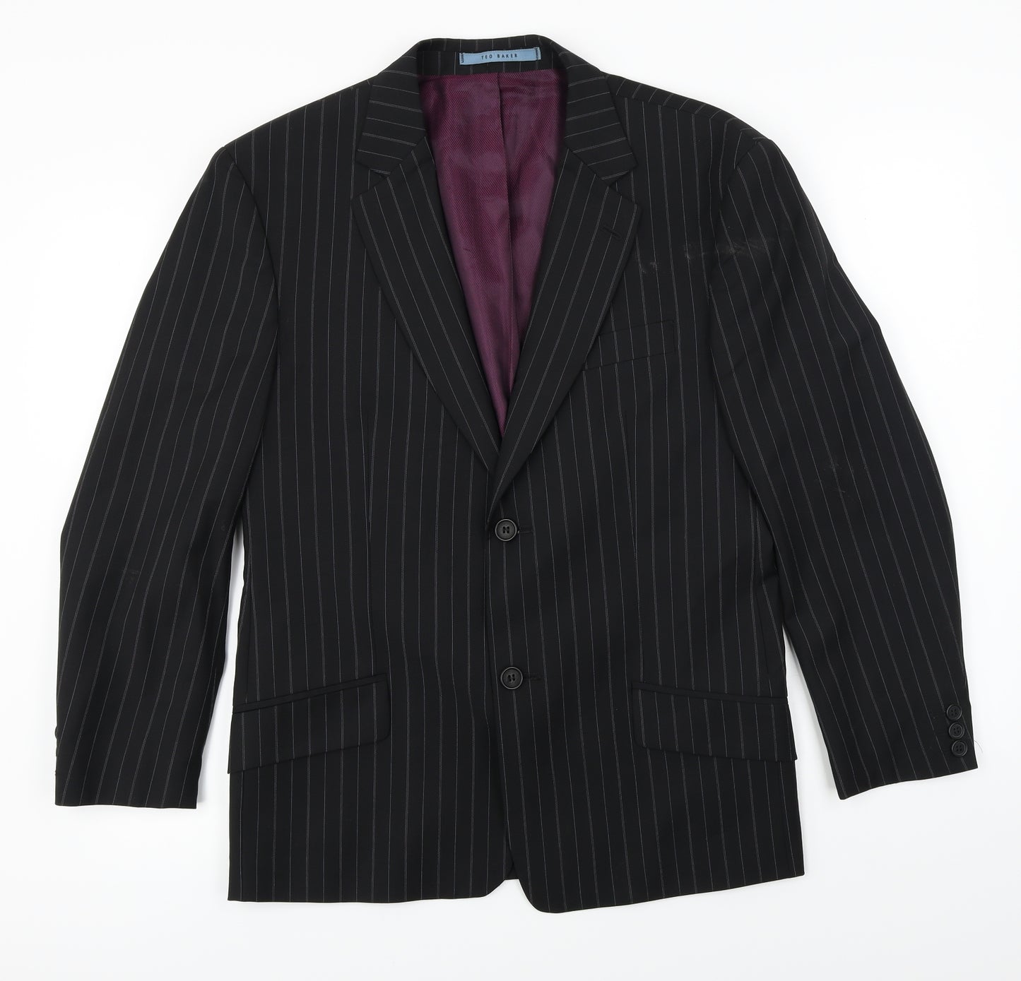 Ted Baker  Mens Black Striped  Jacket Blazer Size 34