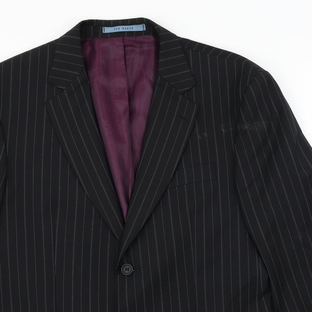 Ted Baker  Mens Black Striped  Jacket Blazer Size 34