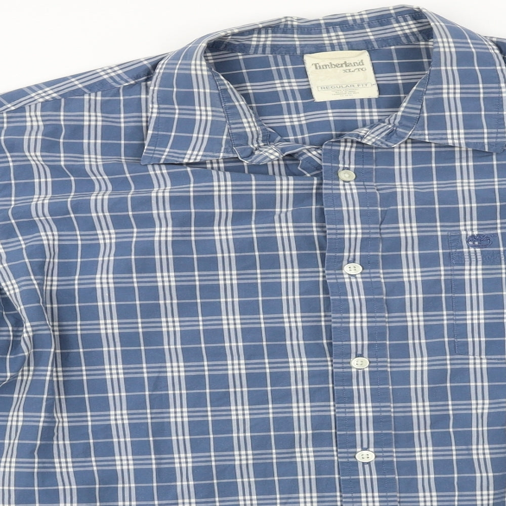 Timberland  Mens Blue Check   Button-Up Size XL