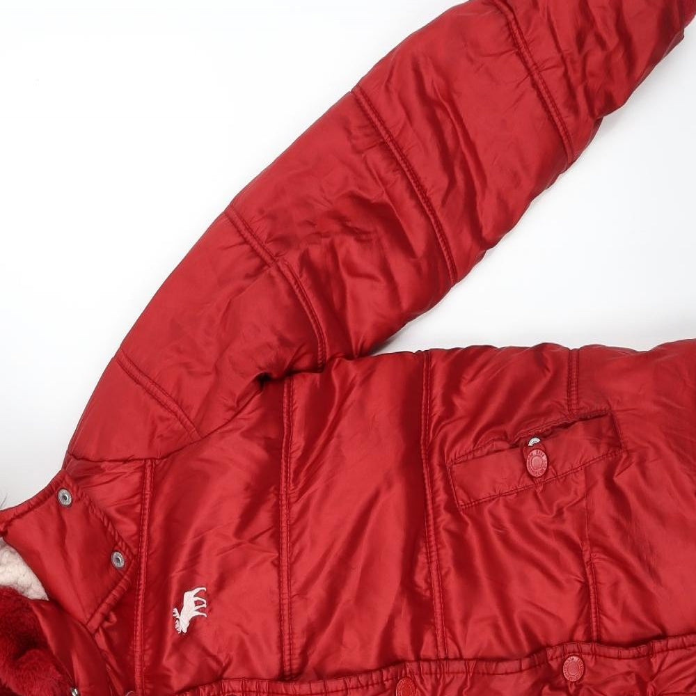 Abercrombie & Fitch  Girls Red   Jacket Coat Size 10-11 Years