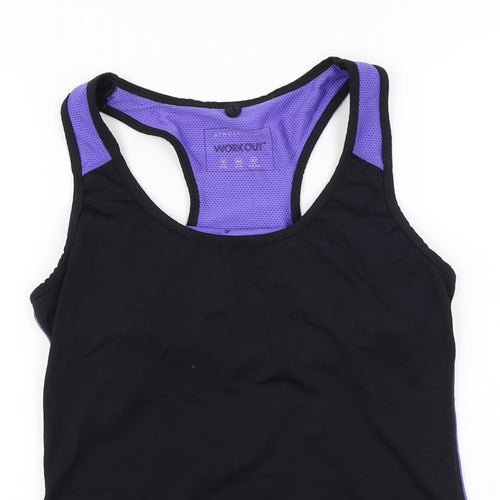 WORKOUT  Womens Black   Basic T-Shirt Size 16