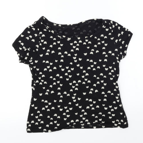 George  Womens Black   Basic T-Shirt Size 8