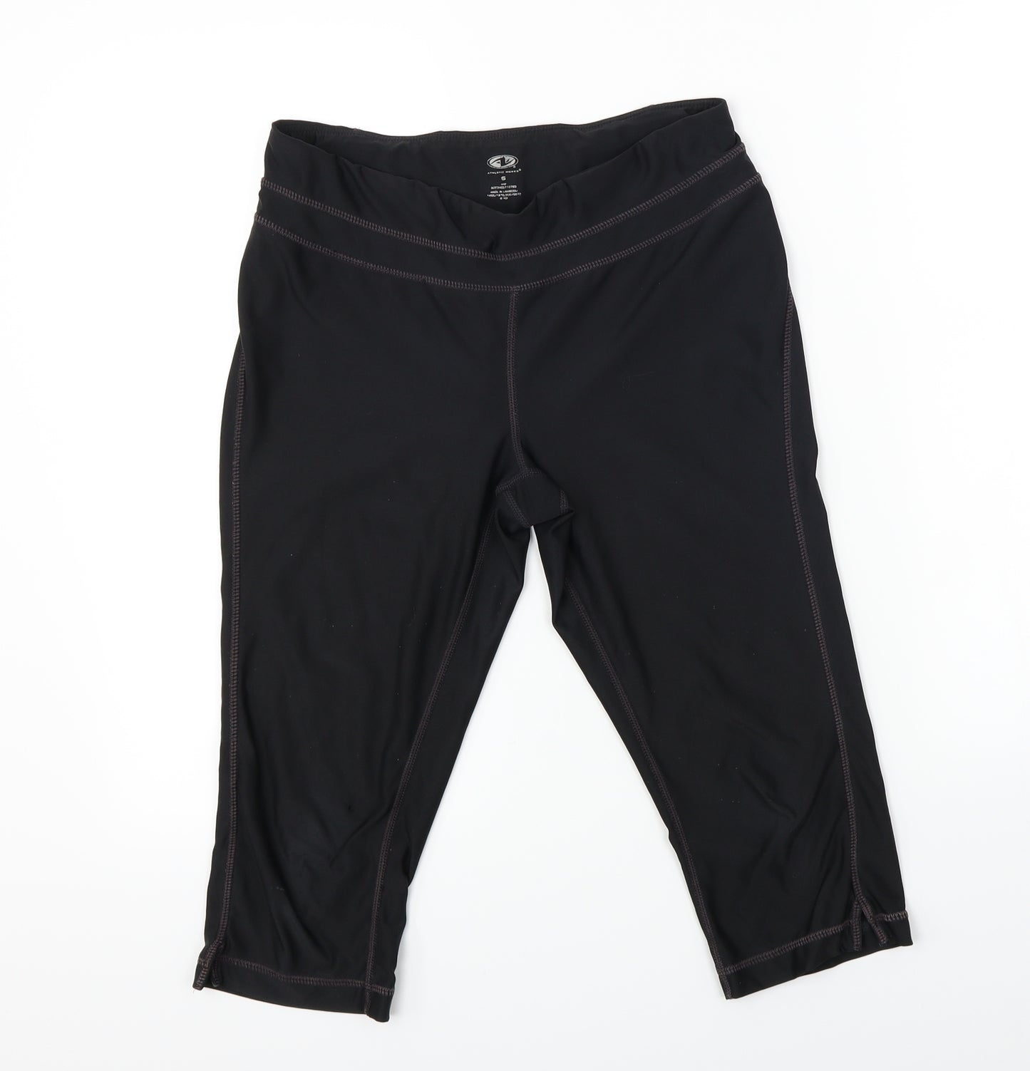 authentic works  Womens Black   Cropped Leggings Size S