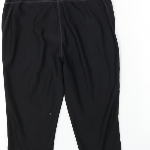 authentic works  Womens Black   Cropped Leggings Size S