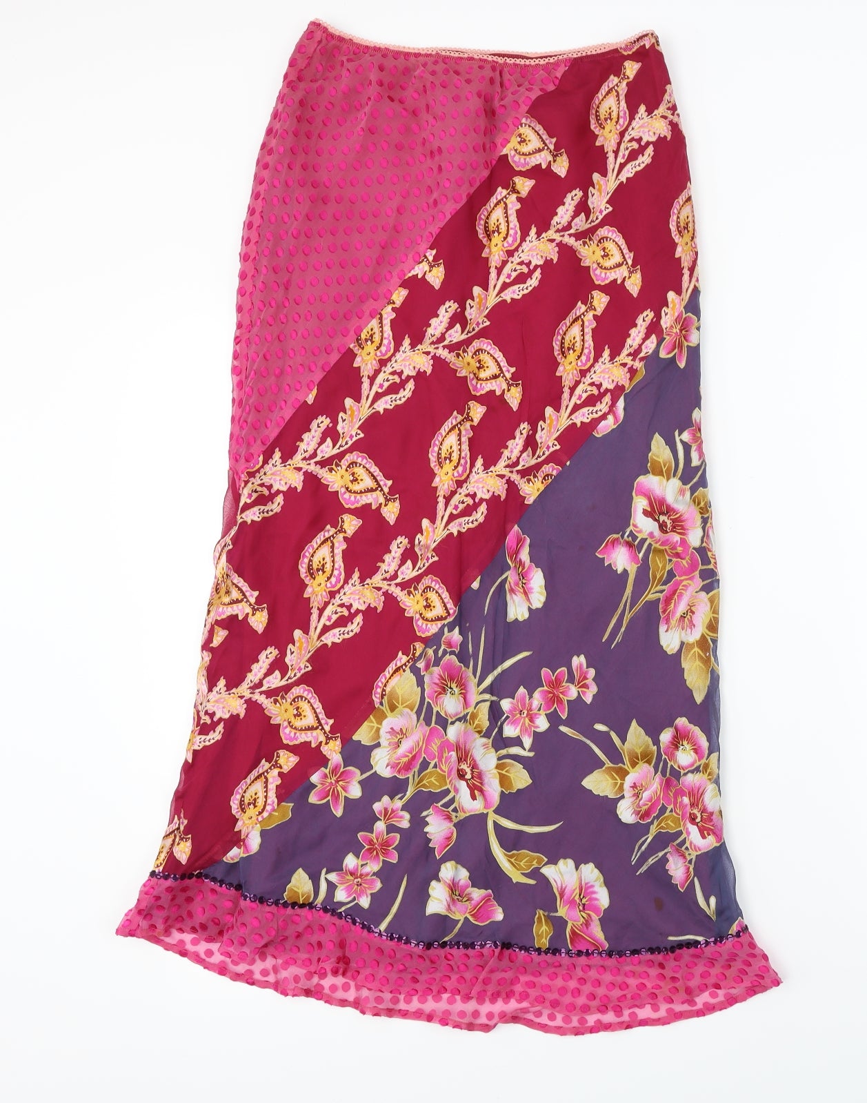 Monsoon  Womens Red Floral  Bandage Skirt Size 10