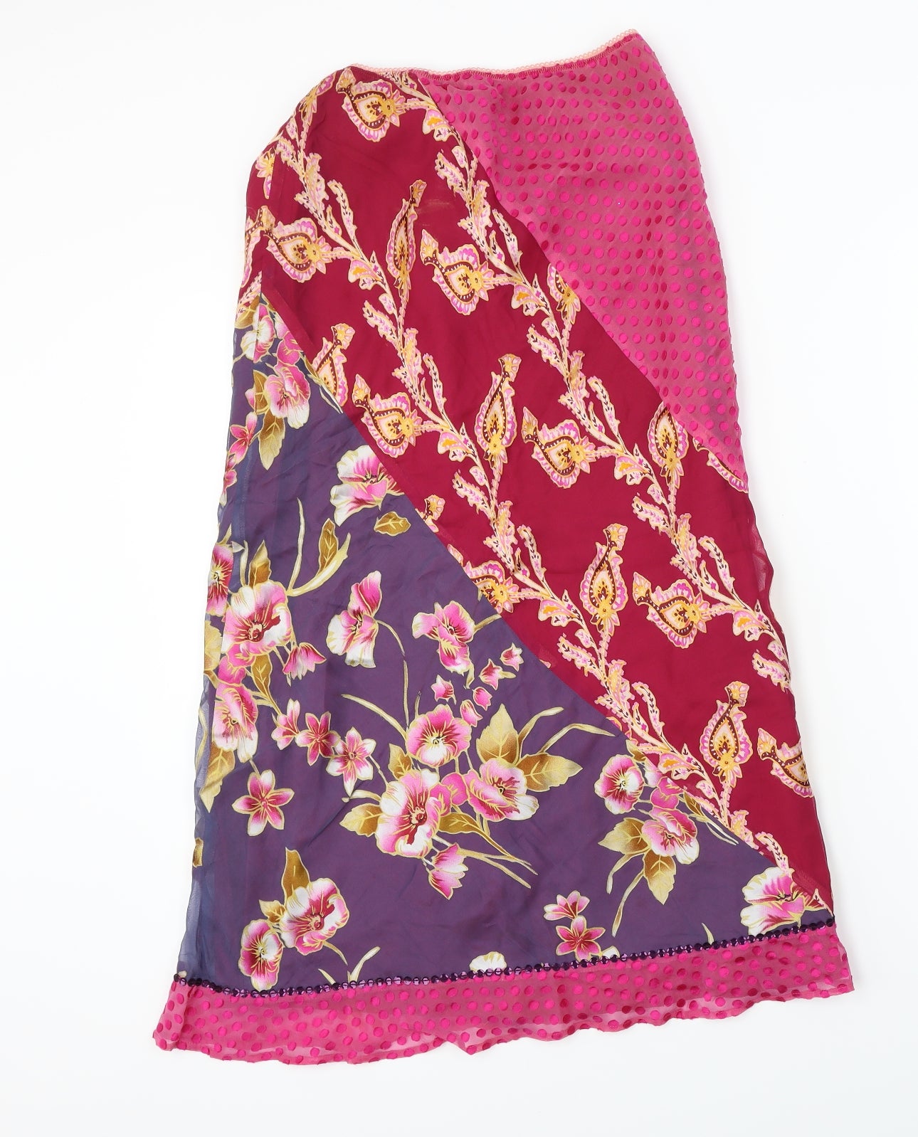 Monsoon  Womens Red Floral  Bandage Skirt Size 10
