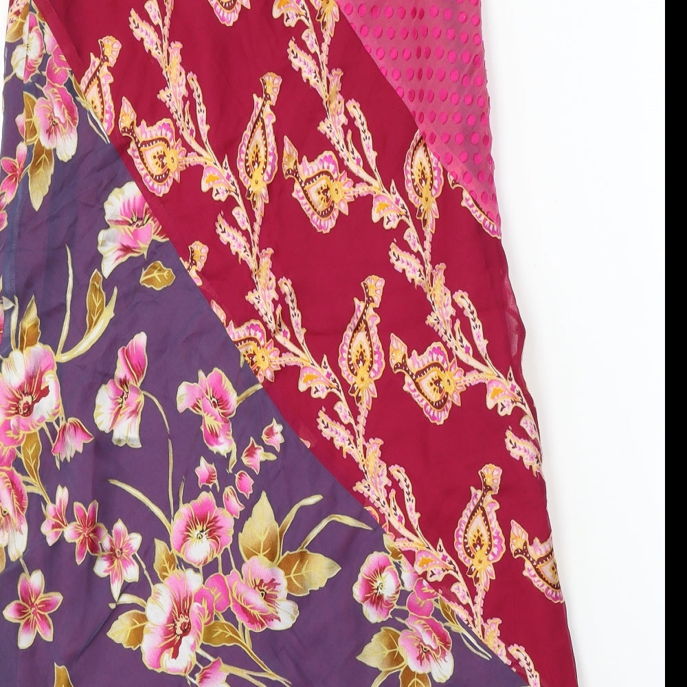 Monsoon  Womens Red Floral  Bandage Skirt Size 10